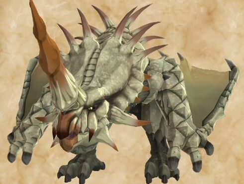 孤高の白一角竜