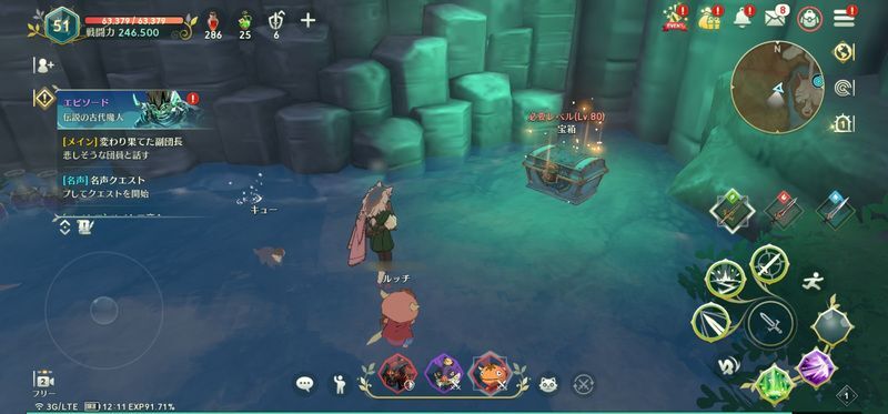 滝の中のボックス