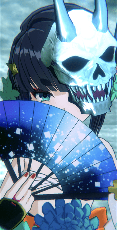 扇子と仮面の演出2