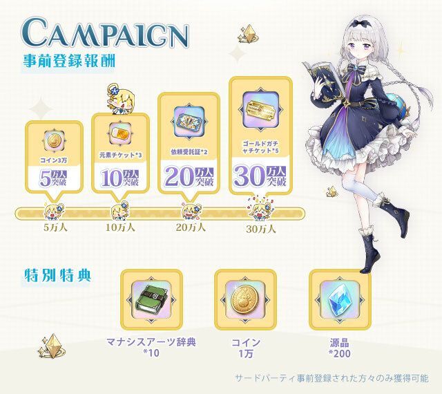 事前登録特典