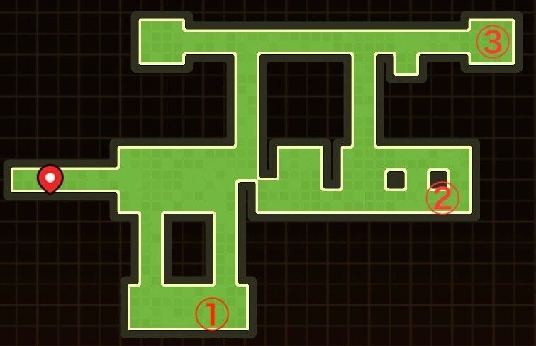 全体マップと隠れている場所