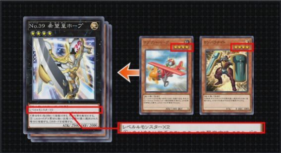 希望皇ホープを召喚する際の例