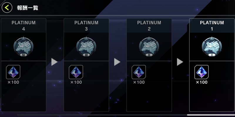 ランク戦の報酬から受取る