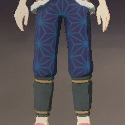 柄付き股引麻の葉