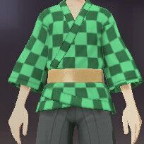 柄付き道中着市松