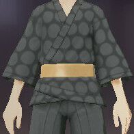 柄付き道中着大豆絞