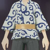 柄付き道中着唐草