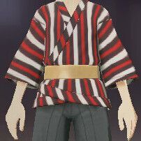 柄付き道中着縦縞