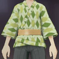 柄付き道中着菱