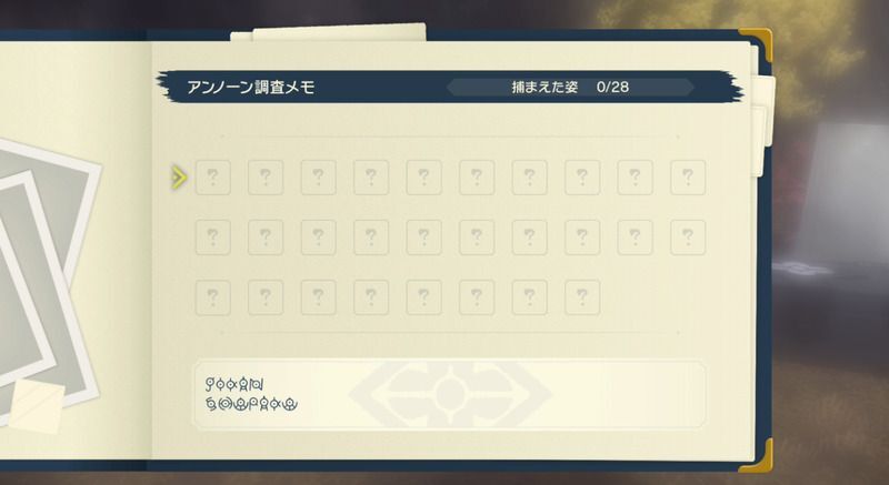 アンノーン調査メモ