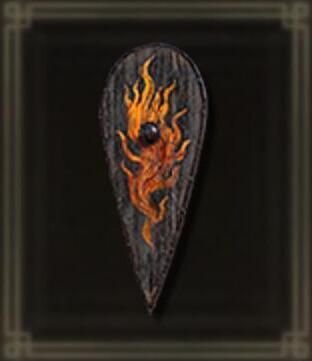 炎紋のウッドシールド