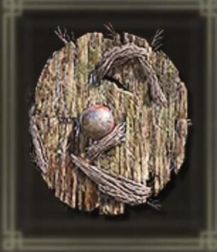 壊れかけの木盾