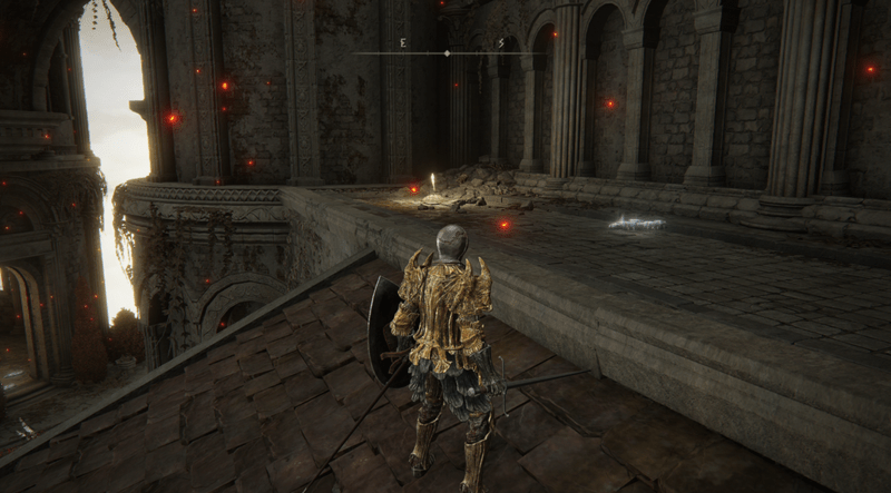 竜の聖堂、屋根上