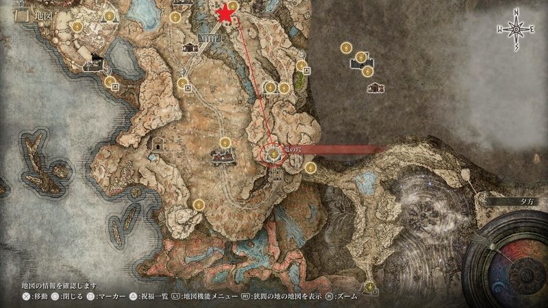 祝福「城塞正面」から東の道を進む