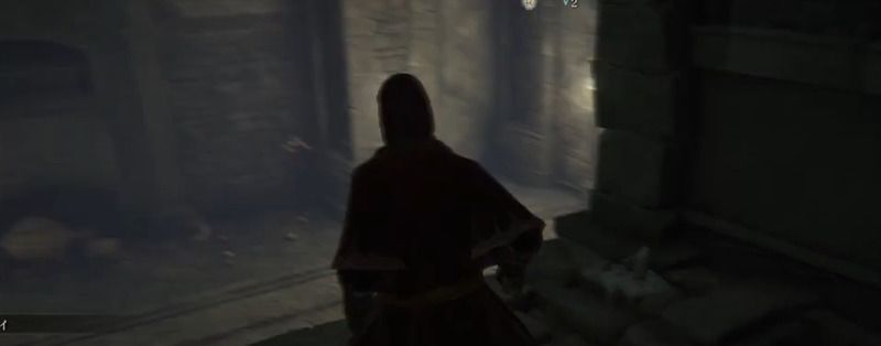 ハシゴを登ったら右端を進む