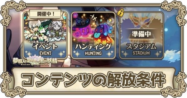 コンテンツの解放条件