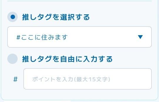 推しタグを決めて写真を保存