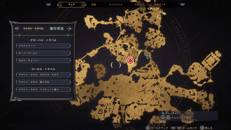 マウント・クロウの詩篇のページの場所マップ②