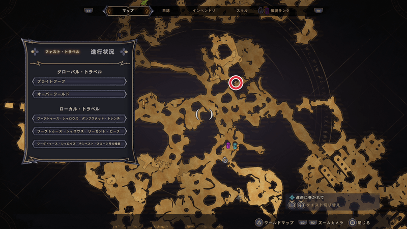 ワーグトゥース・シャロウズのラッキーダイスの場所マップ12