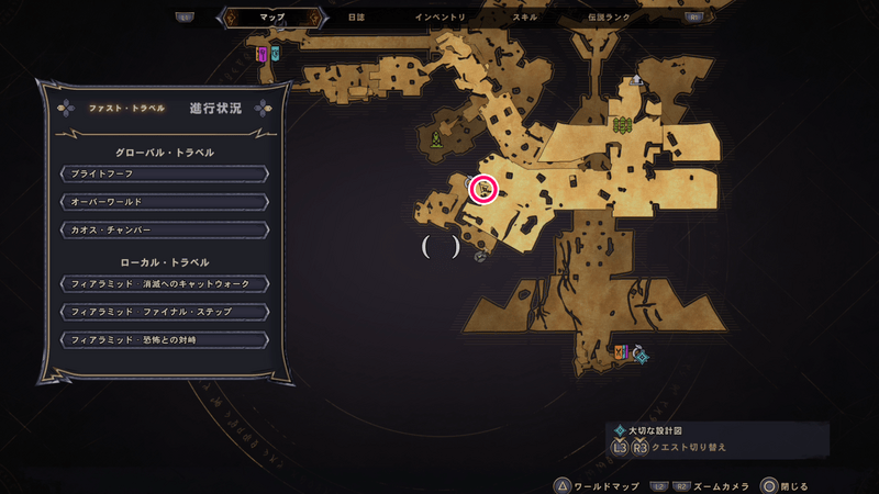 フィアラミッドのラッキーダイスの場所マップ⑨