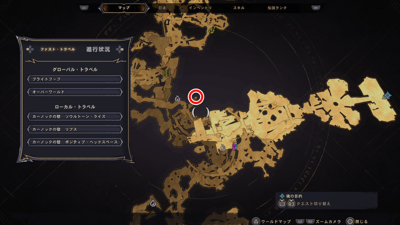 カーノックの壁のラッキーダイスの場所マップ⑦