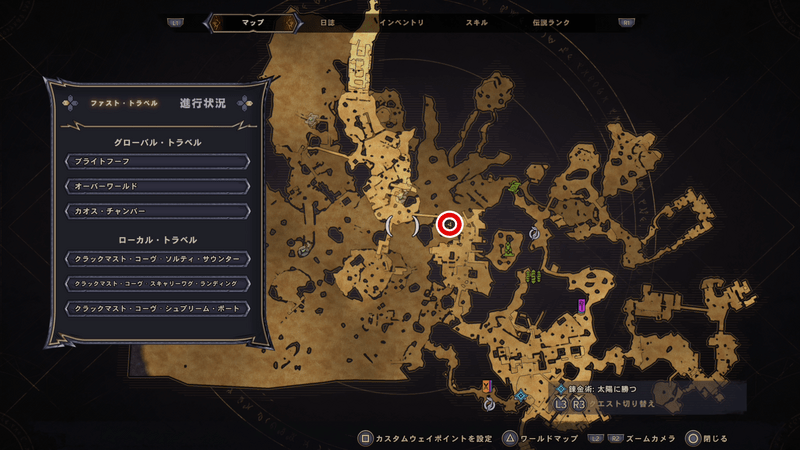 クラックマスト・コーヴのラッキーダイスの場所マップ⑫