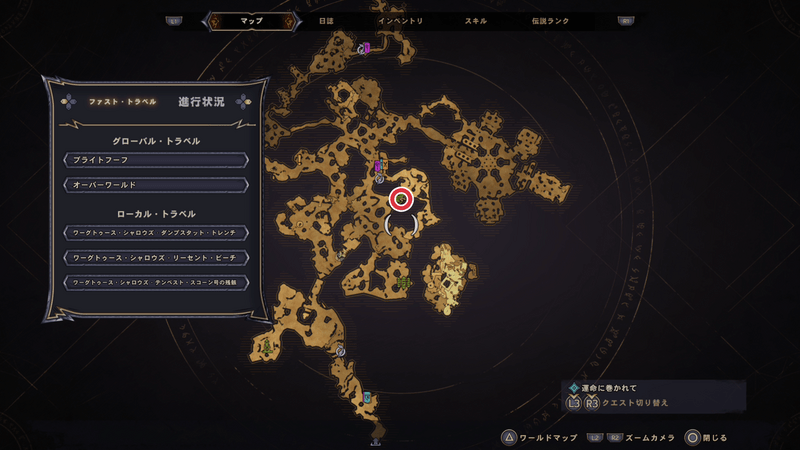 ワーグトゥース・シャロウズのラッキーダイスの場所マップ7