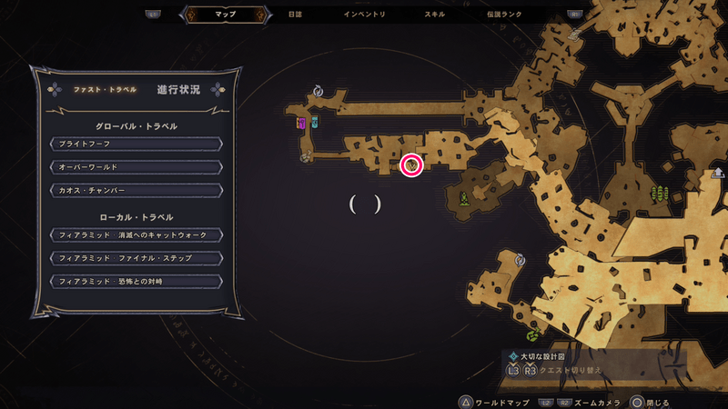 フィアラミッドのラッキーダイスの場所マップ⑥