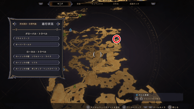 カーノックの壁のラッキーダイスの場所マップ⑭