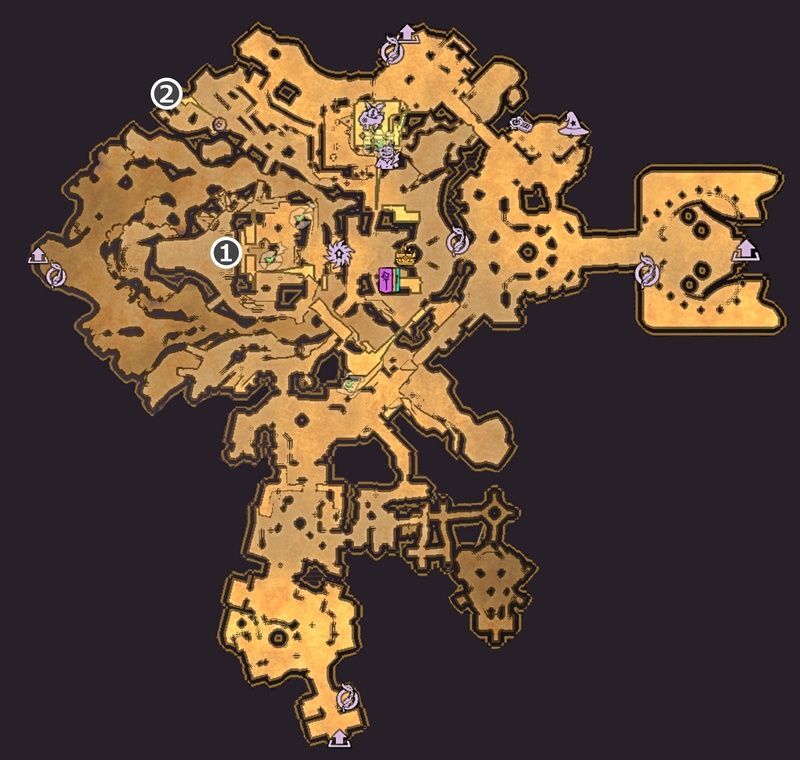 ブライトフーフの伝承の巻物マップ