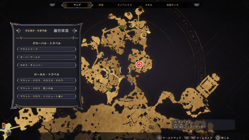 マウント・クロウのラッキーダイスの場所マップ⑧
