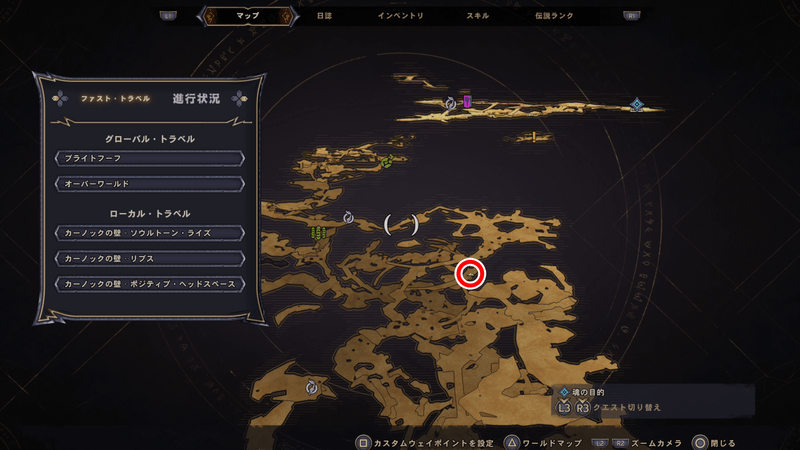 カーノックの壁のラッキーダイスの場所マップ⑮