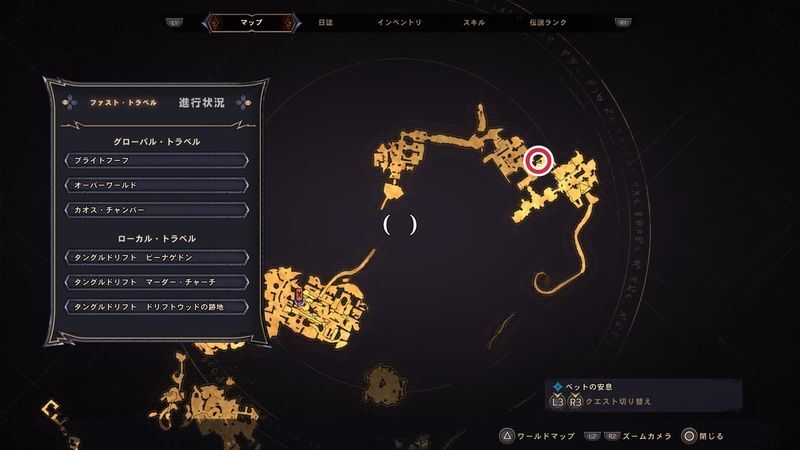 タングルドリフトの伝承の巻物の場所マップ⑤