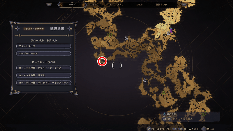 カーノックの壁のラッキーダイスの場所マップ⑧