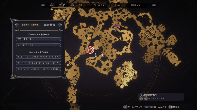 ワーグトゥース・シャロウズの思い出のビー玉の場所マップ1