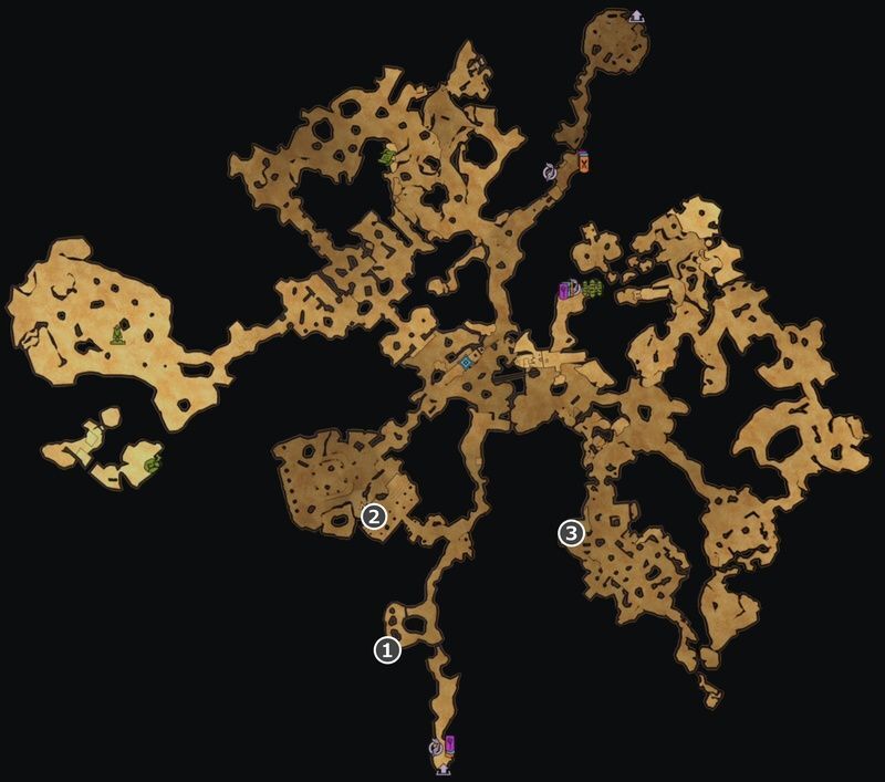 ドラウンド・アビスの伝承の巻物マップ