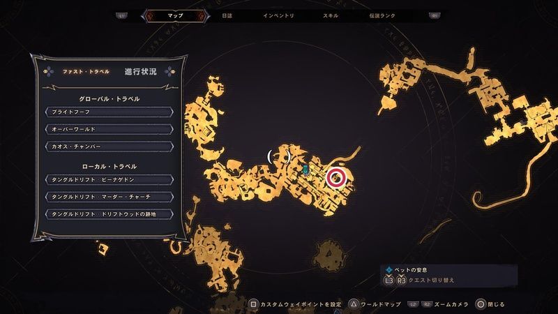 タングルドリフトのラッキーダイスの場所マップ⑮