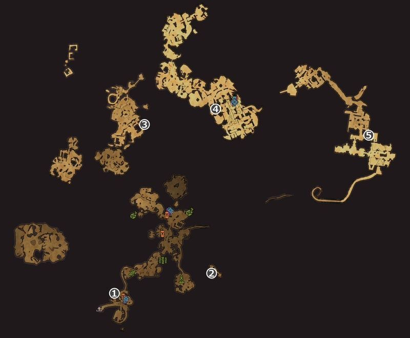 タングルドリフトの伝承の巻物マップ