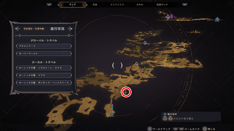 カーノックの壁のラッキーダイスの場所マップ⑱