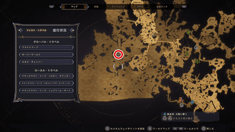 クラックマスト・コーヴの思い出のビー玉の場所マップ②