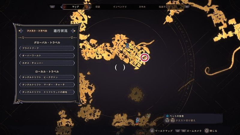 タングルドリフトのラッキーダイスの場所マップ⑯