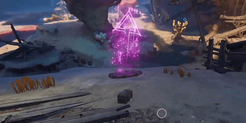 紫のジャンプ台