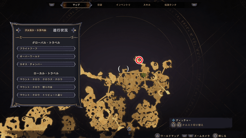 マウント・クロウのラッキーダイスの場所マップ⑪