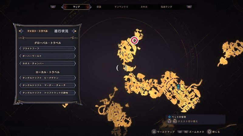 タングルドリフトのラッキーダイスの場所マップ⑬