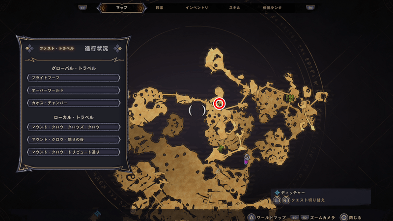 マウント・クロウのラッキーダイスの場所マップ⑬