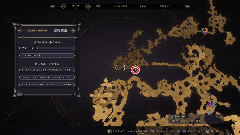 ワーグトゥース・シャロウズのラッキーダイスの場所マップ16