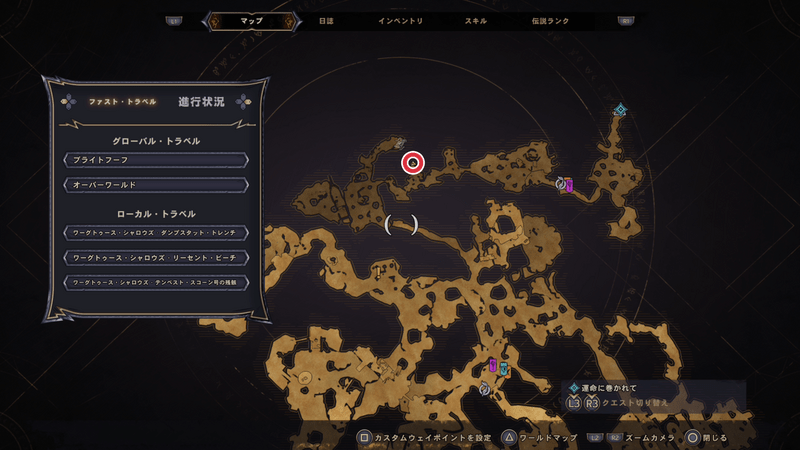 ワーグトゥース・シャロウズのラッキーダイスの場所マップ18