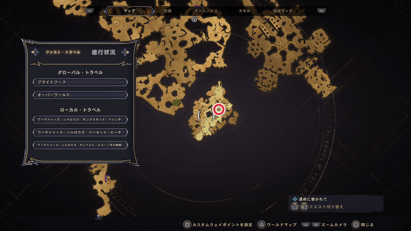 ワーグトゥース・シャロウズのラッキーダイスの場所マップ5