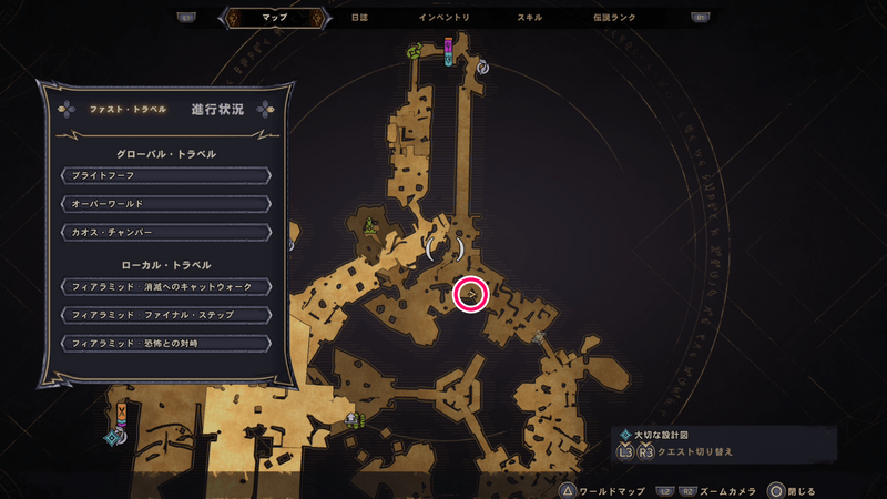 フィアラミッドのラッキーダイスの場所マップ④