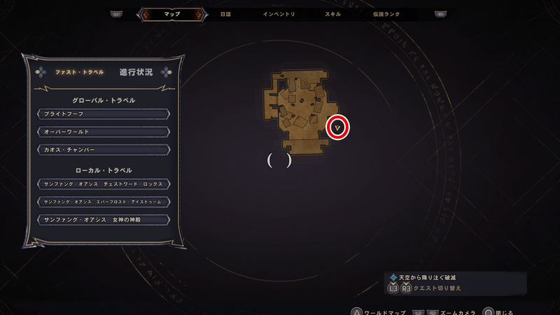 サンファング・オアシスのラッキーダイスの場所マップ⑮